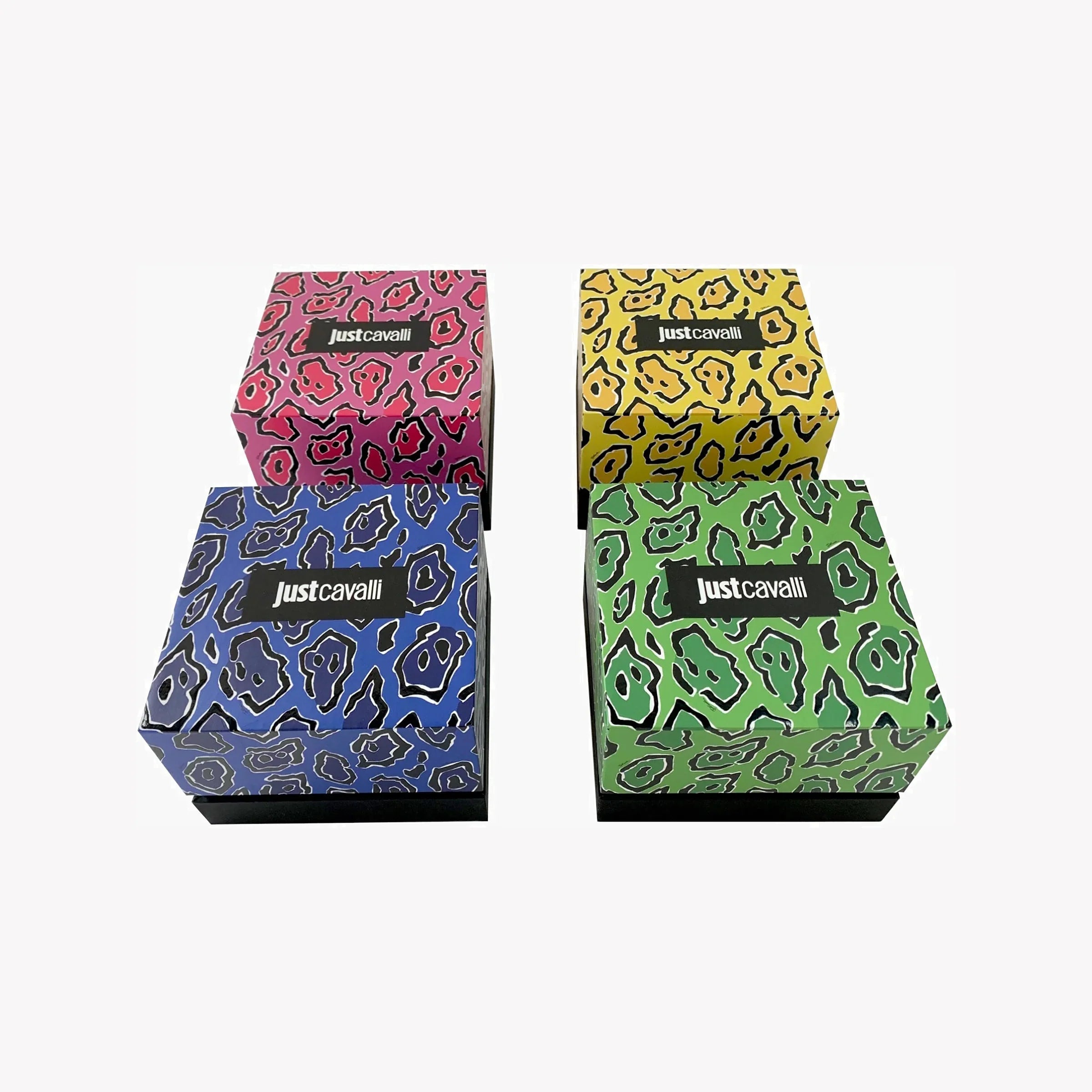 Just Cavalli Men's Black Leather Watch, Silver Case | Jc1g082l0525